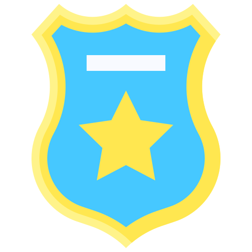 distintivo della polizia Generic color fill icona