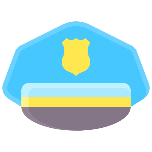 czapka policyjna Generic color fill ikona