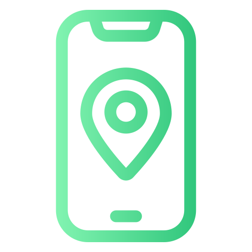 Mobile map Generic gradient outline icon