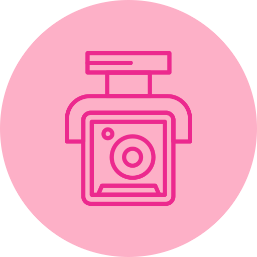 telecamera di sicurezza Generic color fill icona