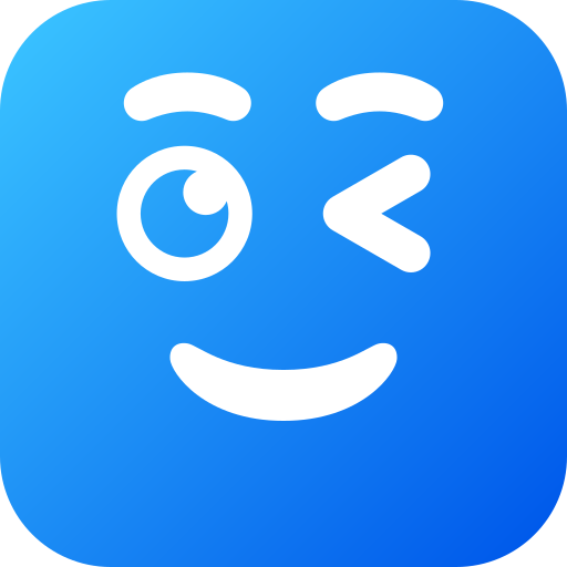 glimlach-knipoog Generic gradient fill icoon