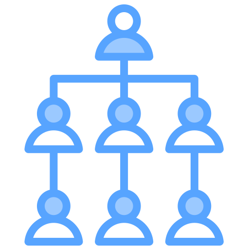 Organization structure Generic color lineal-color icon