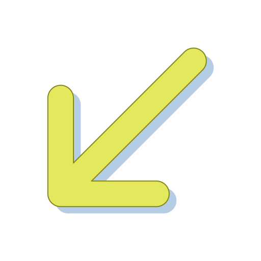 斜めの矢印 Generic color lineal-color icon