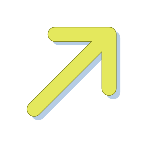 freccia diagonale Generic color lineal-color icona