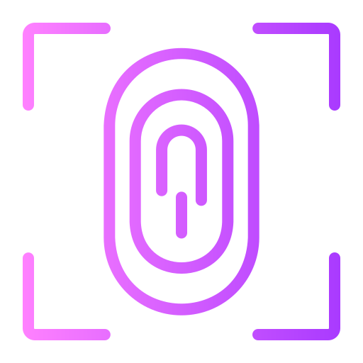 impronta digitale Generic gradient outline icona