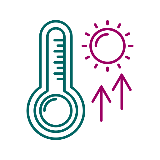 High temperature Generic color outline icon