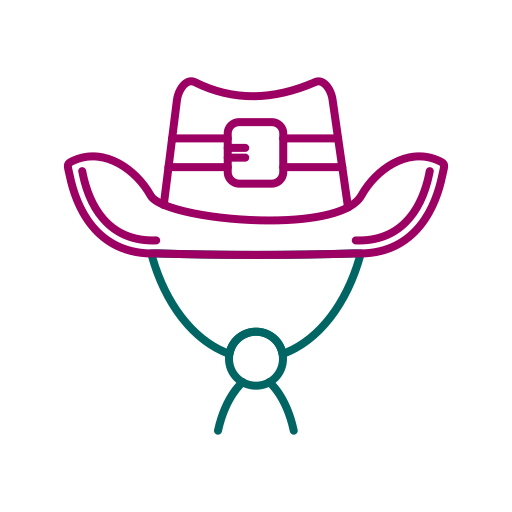 chapeau de cowboy Generic color outline Icône