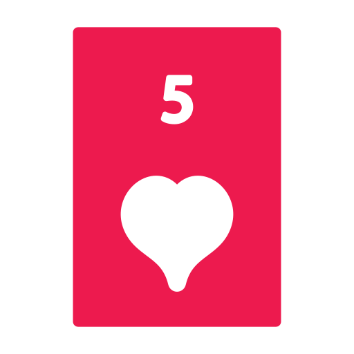 cinco de corazones Generic color fill icono