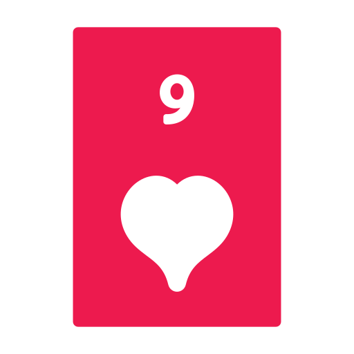 nueve de corazones Generic color fill icono