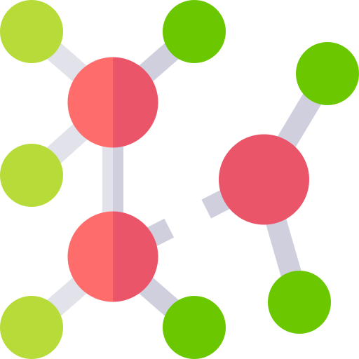 molecuul Basic Straight Flat icoon