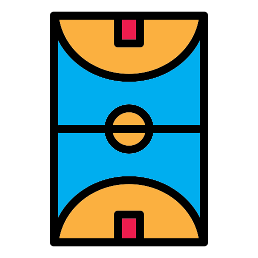 terrain de basket Generic color lineal-color Icône