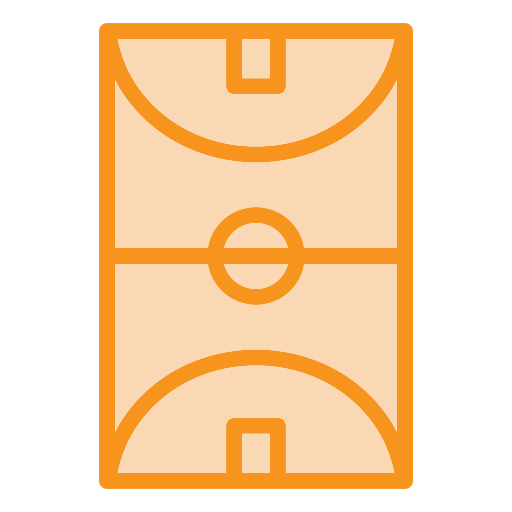 campo de basquete Generic color lineal-color Ícone