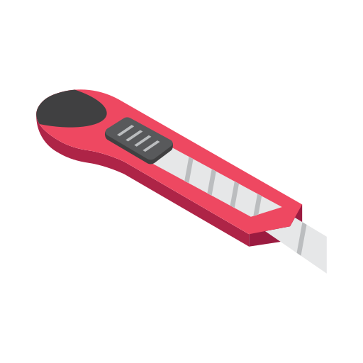 nóż do papieru Generic color fill ikona