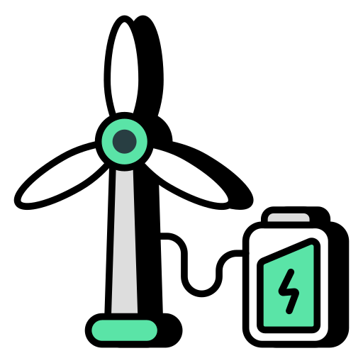 風力エネルギー Generic color lineal-color icon