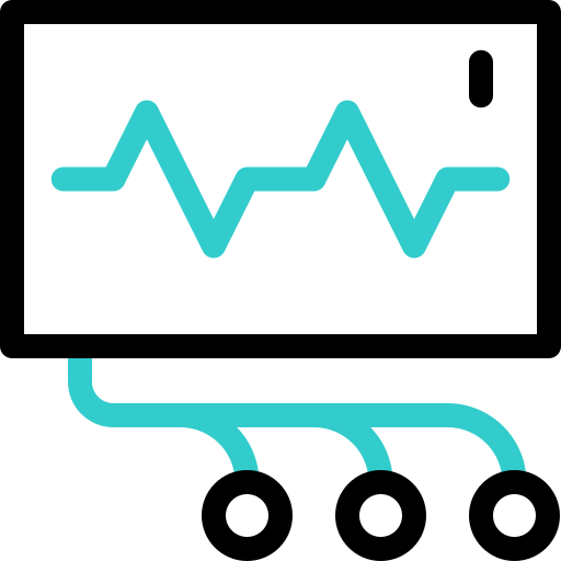 monitor de electrocardiograma Basic Accent Outline icono