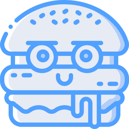 burger Basic Miscellany Blue Icône