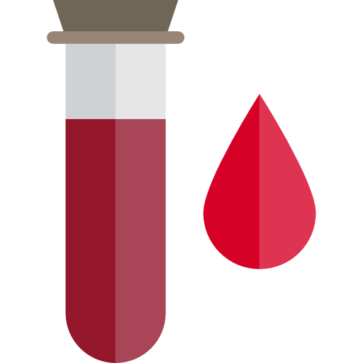 bloed test srip Flat icoon