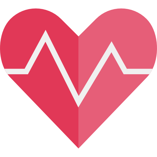 frequenza cardiaca srip Flat icona