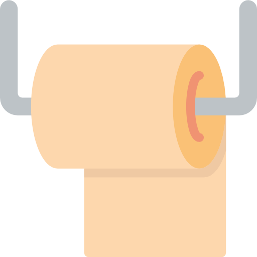 Toilet paper Basic Miscellany Flat icon