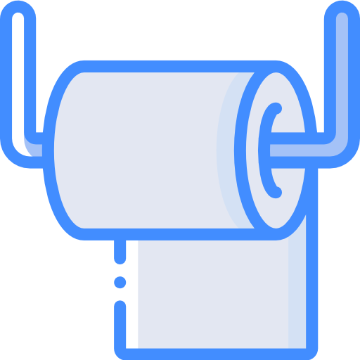 Toilet paper Basic Miscellany Blue icon