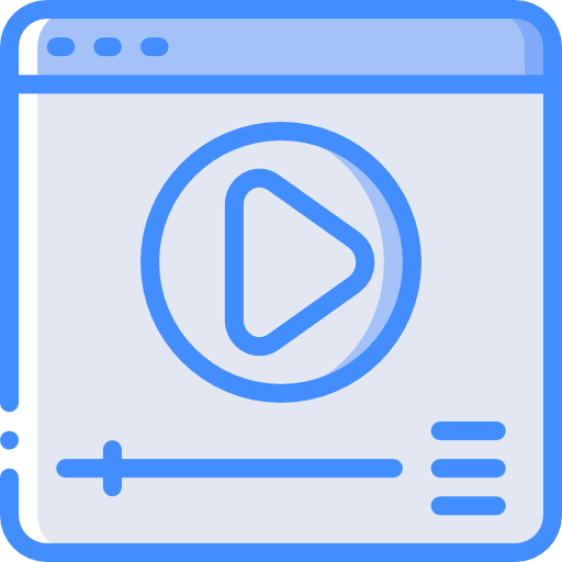 Video player Basic Miscellany Blue icon