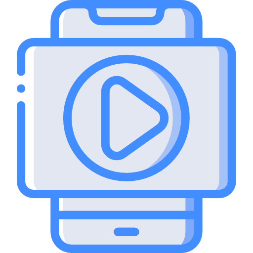 Video player Basic Miscellany Blue icon