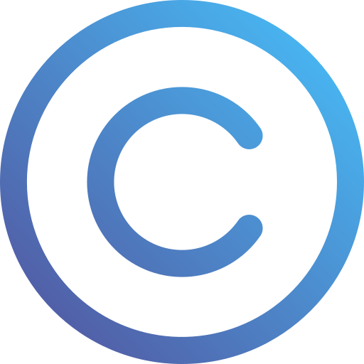 Copyright Generic gradient outline icon