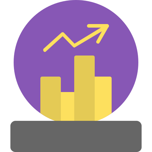Bar chart Generic color fill icon