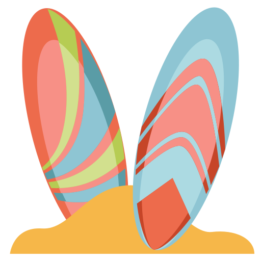 Surf board Generic color fill icon