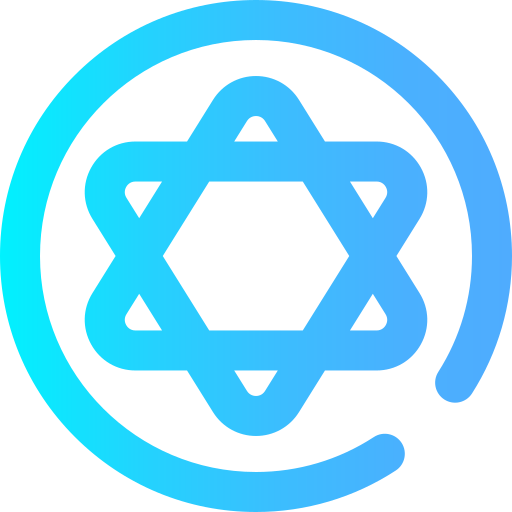 judaísmo Super Basic Omission Gradient icono