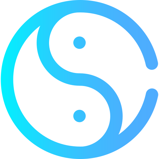 yin yang Super Basic Omission Gradient ikona