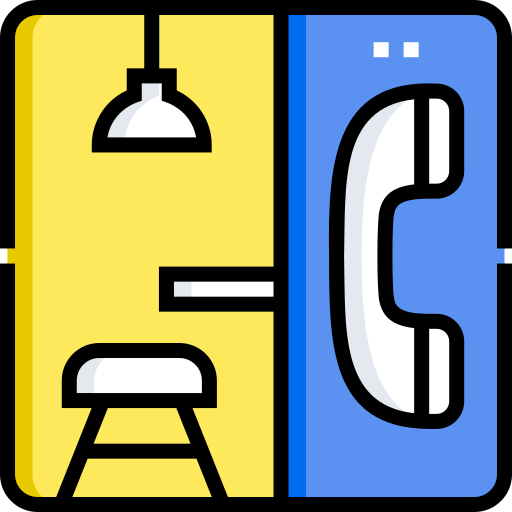 Телефонная будка Detailed Straight Lineal color иконка