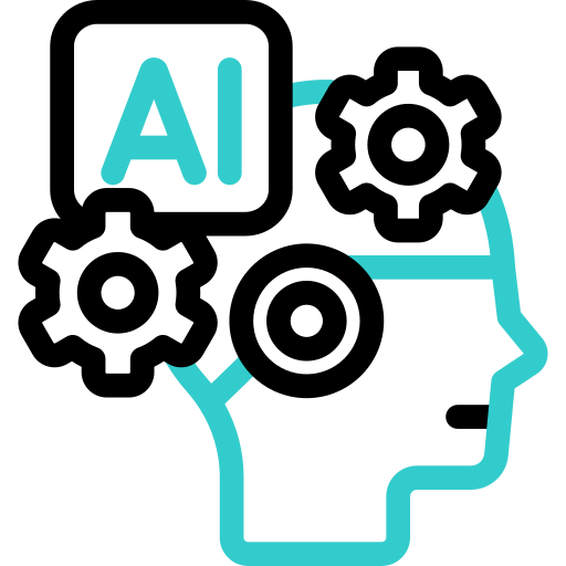 kunstmatige intelligentie Basic Accent Outline icoon