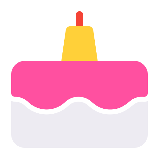 pastel de cumpleaños Generic color fill icono