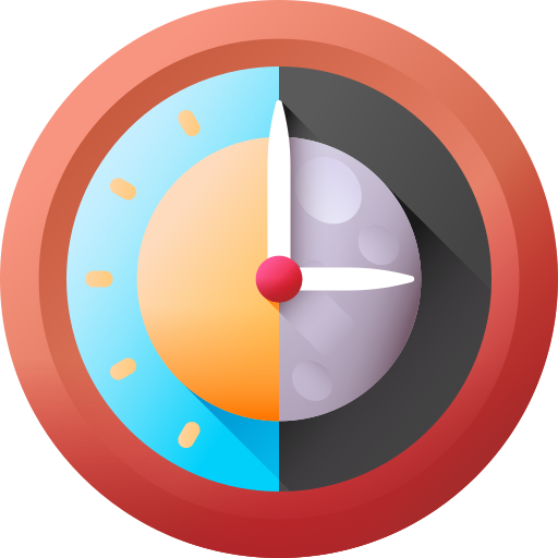 24 hours 3D Color icon