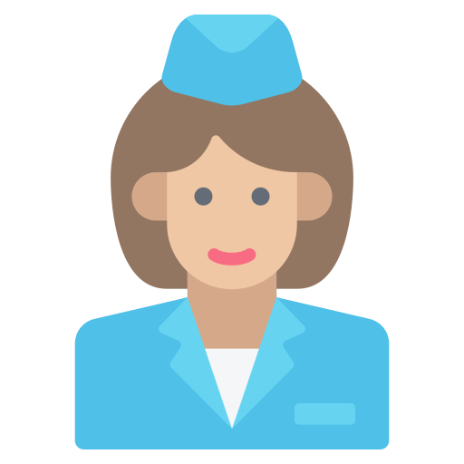 Stewardess Generic color fill icon