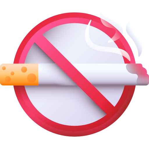 proibido fumar 3D Color Ícone