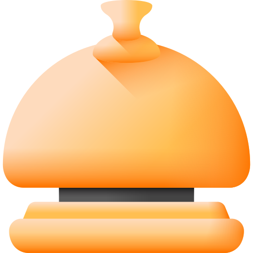 Desk bell 3D Color icon