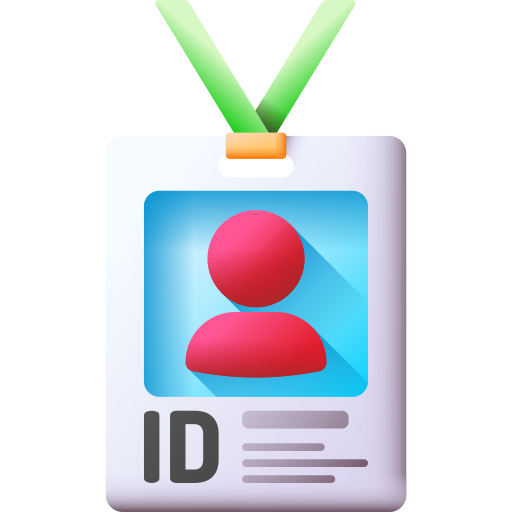 tarjeta de identificación 3D Color icono
