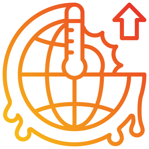 il riscaldamento globale Generic gradient outline icona