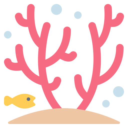 récif de corail Generic color fill Icône
