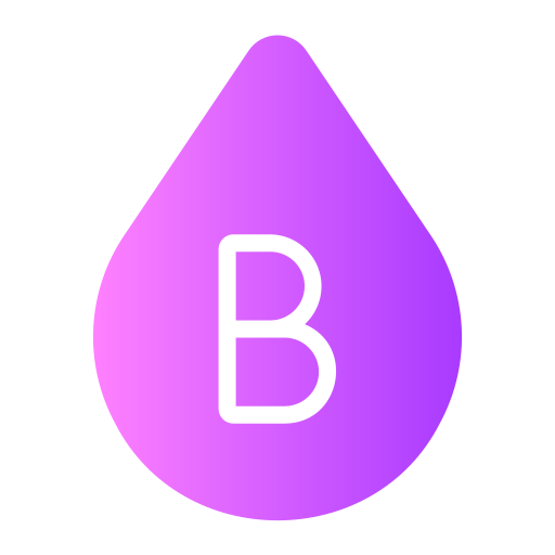 grupa krwi b Generic gradient fill ikona