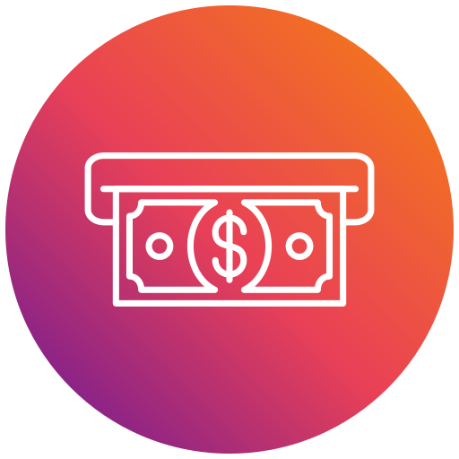 Cash withdrawal Generic gradient fill icon