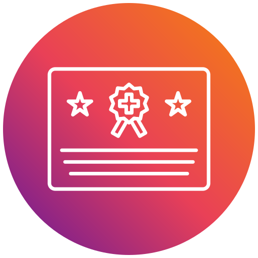 Certificate Generic gradient fill icon