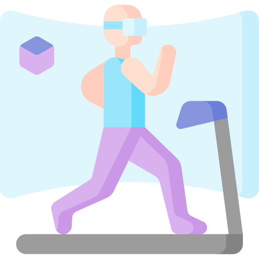 virtual reality-fitness Special Flat icoon