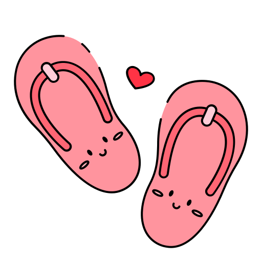 Flip flops Generic color lineal-color icon