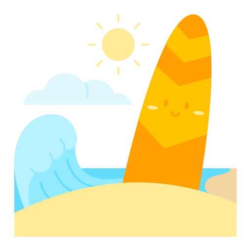 서핑 보드 Generic color fill icon