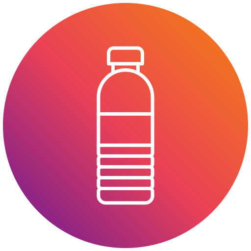 бутылка с водой Generic gradient fill иконка