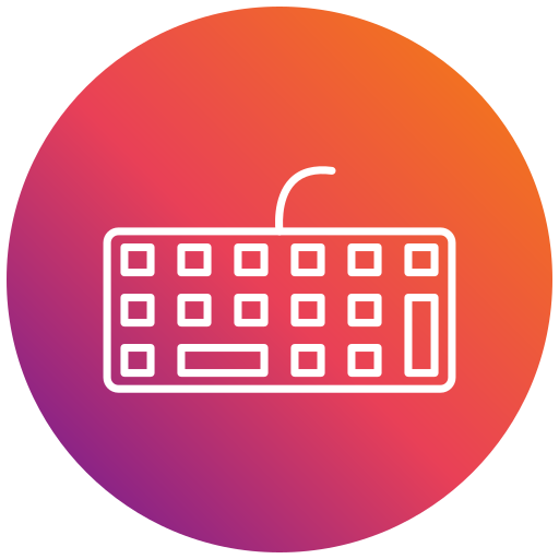 teclado Generic gradient fill icono