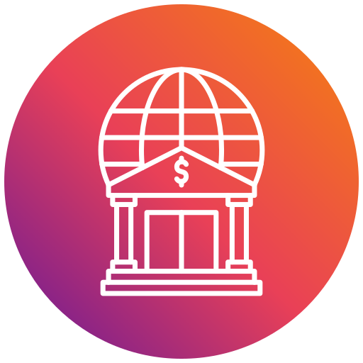 banca globale Generic gradient fill icona